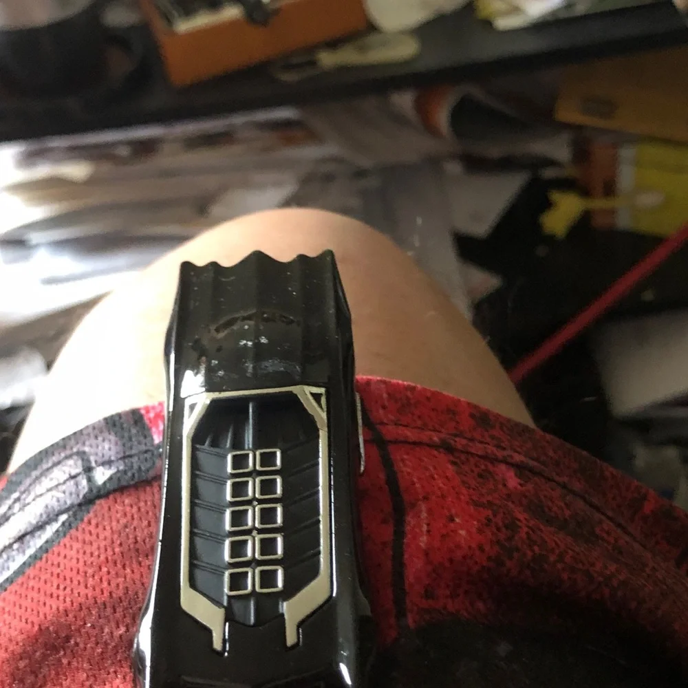 Black Die-Cast Toy Car with Silver Accents